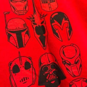 Star Wars, marvel, Lord of the Rings helmet shirt